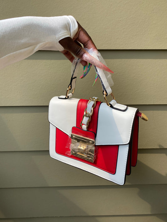 Act Up Handbag - Red/White