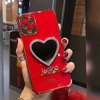 Red/Gold Heart Iphone Case