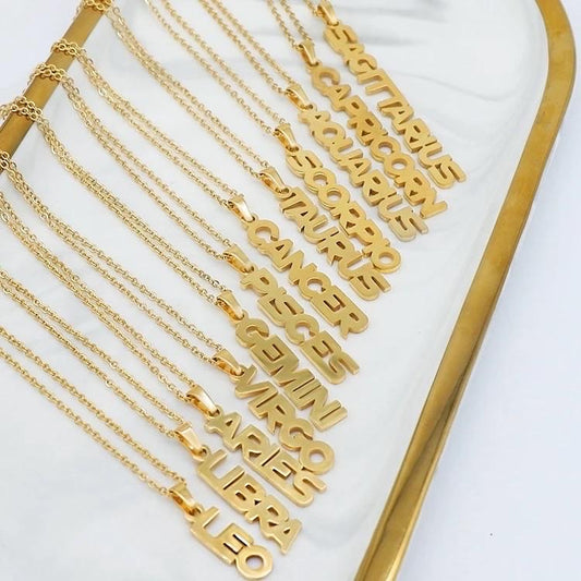 Gold Zodiac Necklaces