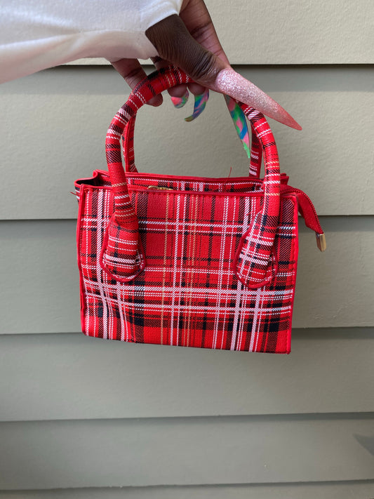 Check For Me Handbag - Red