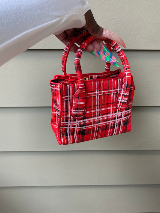 Check For Me Handbag - Red